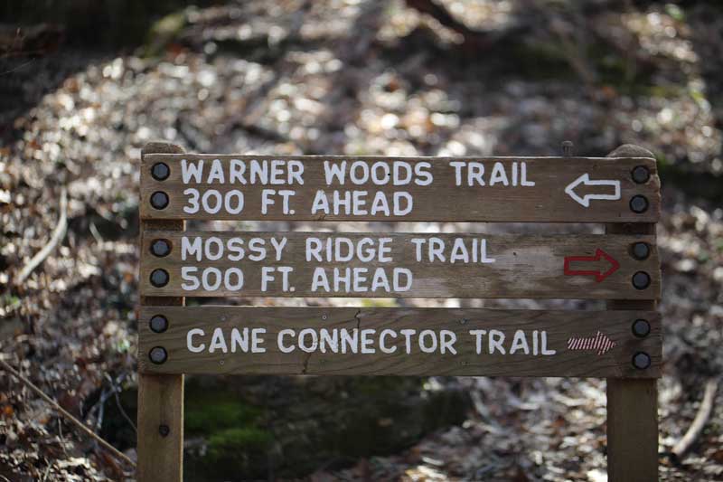 Trailhead sign from the Warner Parks.