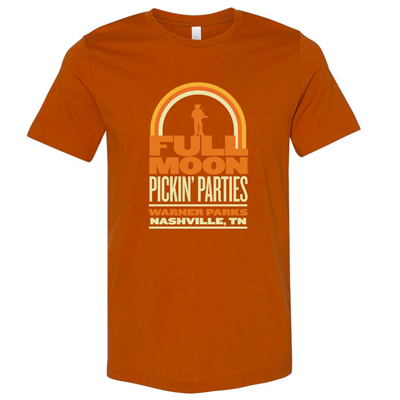 Full Moon Pickin' Party T-shirt-Orange